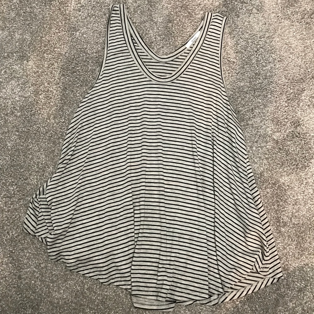 Grey striped tank top